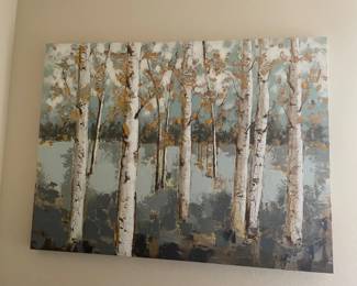 Extra Large Birch Tree Vinyl Canvas print