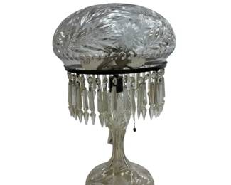 Antique Crystal Table Lamp