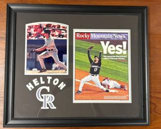 Todd Helton Autographed Framed Display