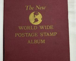 Worldwide Postage Stamp Album, with stamps