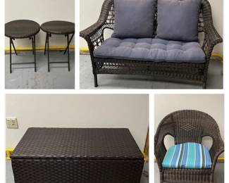 Resin Wicker Outdoor Set Loveseat, Chairs And More