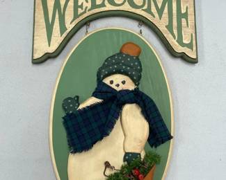 Darling Wood Welcome Sign With Themed Months