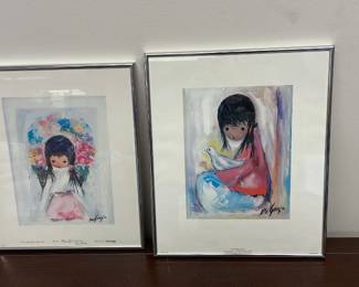 DeGrazia Flower Girl And The White Dove Framed Prints