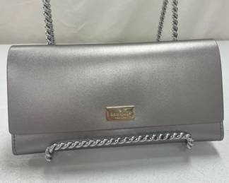 Kate Spade Putnum Drive Metallic Gray Leather Wallet