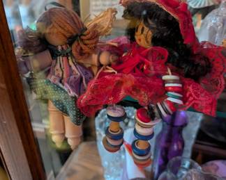 various figurines and vases