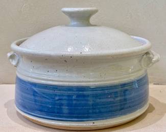 $150 - G. Webster Lidded Crock - 10" Diameter