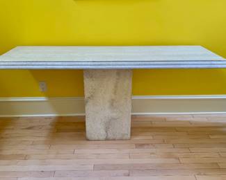 $850 - Italian Crafted Travertine Console - 71" x 22" x 32"