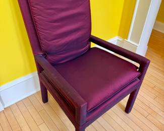 $100 - Burgandy Fabric Armchairs - 23" x 21"x40"