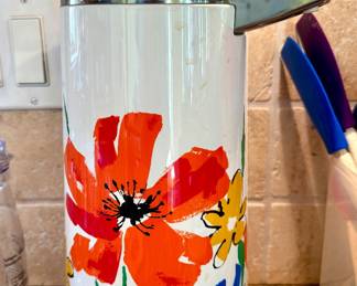 22 - Flower Painted liquid warmer