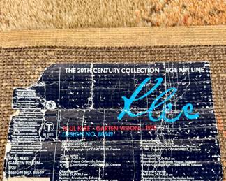 Danish design rug by Paul Klee. “Garden Vision” Wool. 6 x 9. $2800.