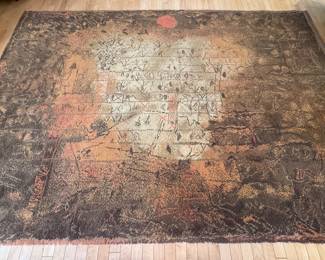 Danish design rug by Paul Klee. “Garden Vision” Wool. 6 x 9. $2800.