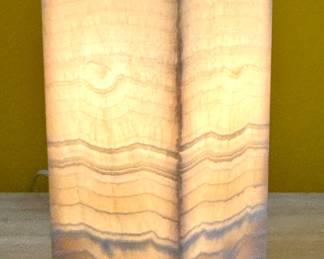 $68 - Stone Table lamp - 10" tall
