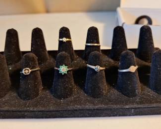 14K Gold, Sterling Silver  Fashion Ring Lot