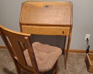 DropFront Writing Desk with Chair