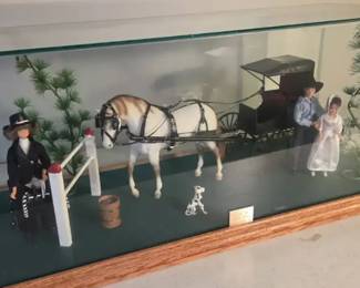 Handcrafted Buggy Diorama Display Case