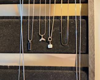 Assorted Sterling Silver  Fashion Pendant Necklace Collection