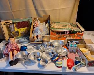 Childrens Toy Kitchenware  Doll Collection Lot