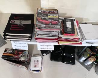 FERRARI /ROLLS ROYCE MAGAZINES AND COLLECTIBLES