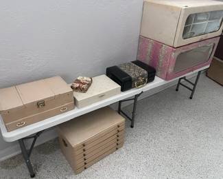 VINTAGE JEWELRY BOXES; VANITY STORAGE BOXES