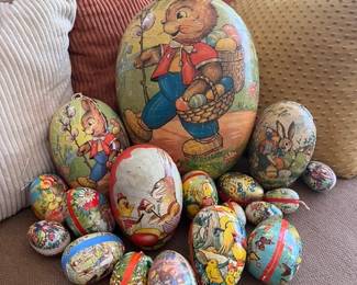 VINTAGE AUTHENTIC GERMAN EASTER EGG CANDY HOLDERS