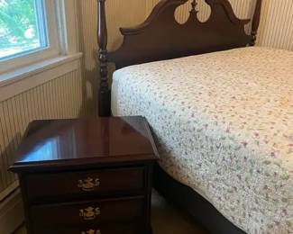 Webb Dark Wood Headboard, Nightstand, and Bed Frame