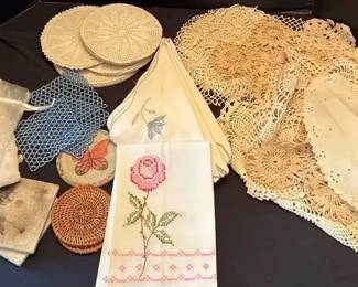 Doilies, Embroidered Napkins and Coasters