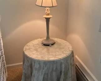 Side Table and Lamp