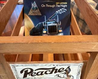 Vinyl Records 70s 80s Rock with Peaches Crate