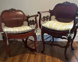 Antique VictorianStyle Chair and Rocker
