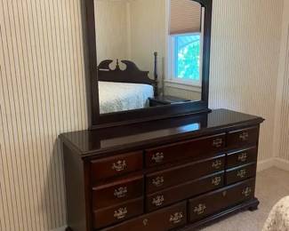 Webb Dark Wood Dresser w Mirror