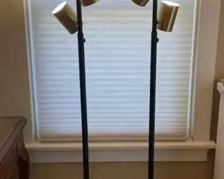 ContemporaryModern Black Gold Spotlight Floor Lamps