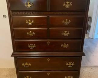 Webb Dark Wood Highboy Dresser