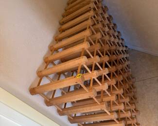 wooden expandable wine rack