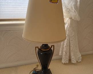 heavy granite table lamps set