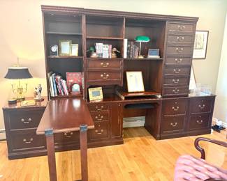 Heckman modular home office wall unit