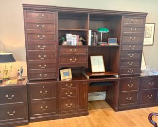 Hekman modular home office wall unit