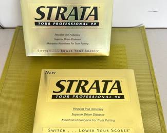 #024		New in Box! 2 boxes of 4 Strata TOUR PRO 90 (Spalding) 3 packs NIP 24 balls total	 $ 30.00 																						