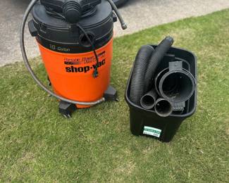 #005		Shop Vac 16 Gallon Portable Blower + Wet Dry Vac w Attachments. Works Great	 $ 60.00 																						