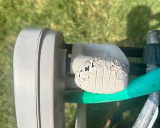 #021		Suncast Hose Reel Cart w Hose. Good preowned condition Works great but has some wear (shown in pictures)	 $ 18.00 																						