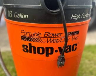 #005		Shop Vac 16 Gallon Portable Blower + Wet Dry Vac w Attachments. Works Great	 $ 60.00 																						