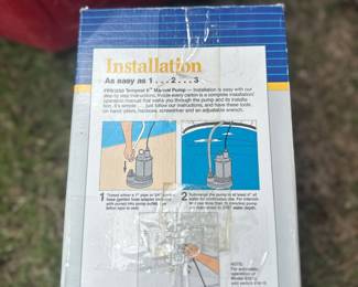 #004		Tempest II Utility Pump (sump pump)	 $ 45.00 																						