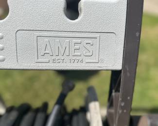 #002		Ames Hose Wheel Cart w Hose	 $ 25.00 																						