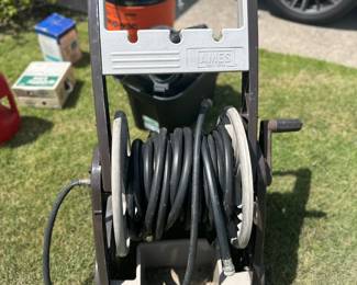 #002		Ames Hose Wheel Cart w Hose	 $ 25.00 																						
