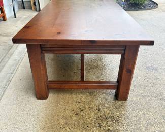 #039 Lane Coffee Table "The American Collection" 1983 Museum of American Folk Art adaption AS IS Finish 54"w x 24"d x 17"h $75