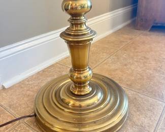 #036		Stiffel-style 4-light brass candelabra floor lamp with torchiere mogul light 52”h	 $ 25.00 																						