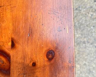 #039 Lane Coffee Table "The American Collection" 1983 Museum of American Folk Art adaption AS IS Finish 54"w x 24"d x 17"h $75