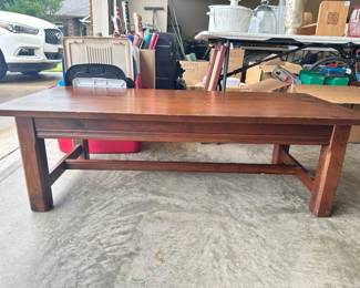 #039 Lane Coffee Table "The American Collection" 1983 Museum of American Folk Art adaption AS IS Finish 54"w x 24"d x 17"h $75