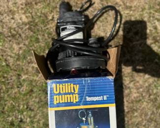 #004		Tempest II Utility Pump (sump pump)	 $ 45.00 																						