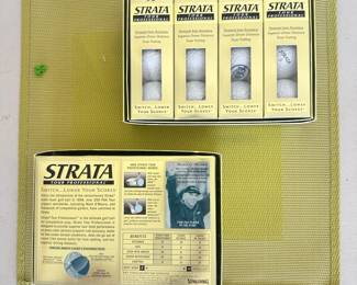 #024		New in Box! 2 boxes of 4 Strata TOUR PRO 90 (Spalding) 3 packs NIP 24 balls total	 $ 30.00 																						