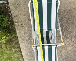 #006		Compact Folding Double Seat w Cooler Storage White/Green Stripe 35”L x 12”D	 $ 18.00 																						